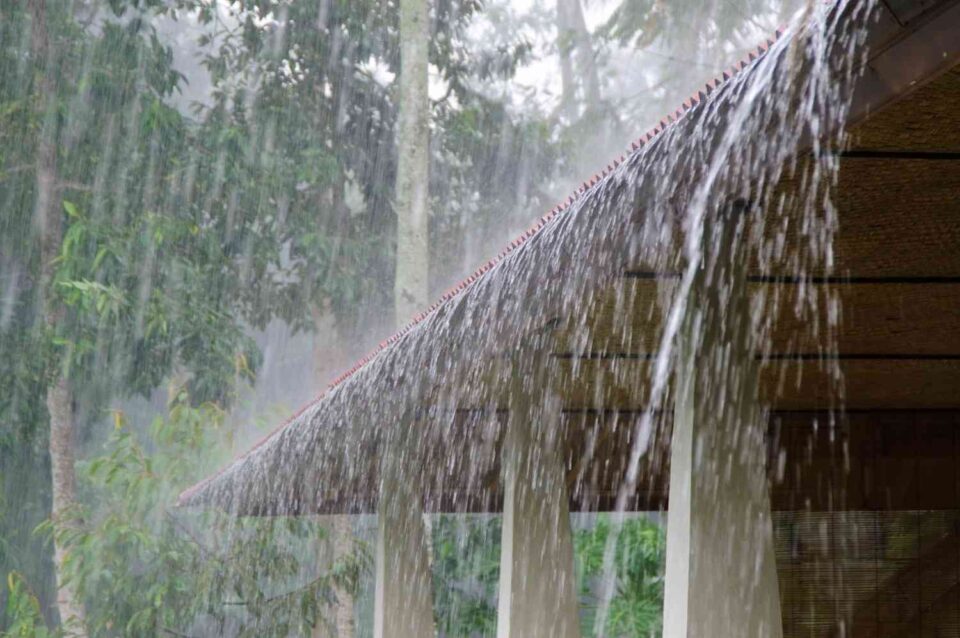 Roof leak and water damage caused by heavy rainfall on a home in Montgomery, AL